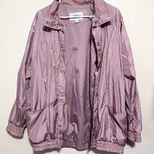 Vintage Cambridge Windbreaker Jacket Mauve Purple Women’s Medium GUC